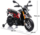 Moto Elettrica per Bambini 12V Aprilia Dorsoduro Rossa-5