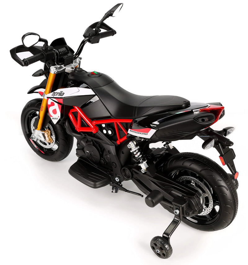 Moto Elettrica per Bambini 12V Aprilia Dorsoduro Rossa-6