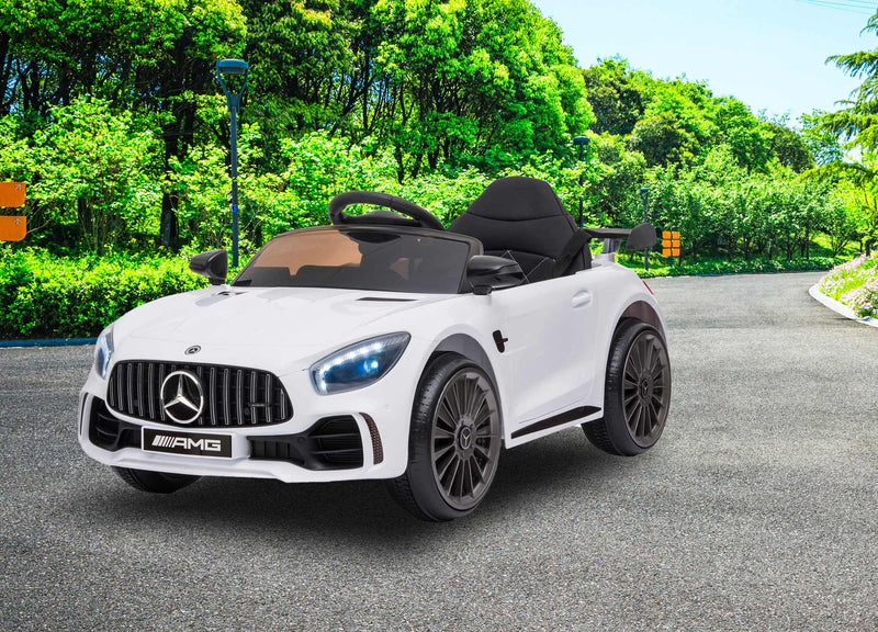 Macchina Elettrica per Bambini 12V con Licenza Mercedes GTR Small AMG Bianca-2