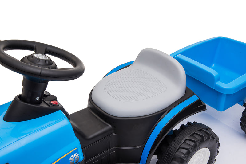 Trattore Elettrico per Bambini 6V con Rimorchio New Holland Azzurro-10