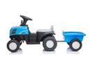 Trattore Elettrico per Bambini 6V con Rimorchio New Holland Azzurro-2