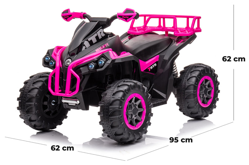 Quad Elettrico per Bambini 12V ATV 1.0 Rosa-5