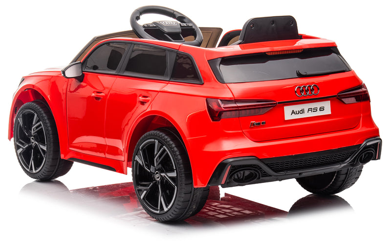 Macchina Elettrica per Bambini 12V Audi RS6 Rossa-3