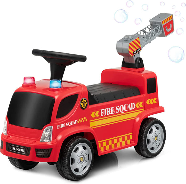 sconto Camion Pompieri Cavalcabile per Bambini Sparabolle Rosso