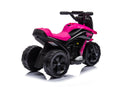 Moto Mini Elettrica per Bambini 6v 3 Ruote Rosa-6