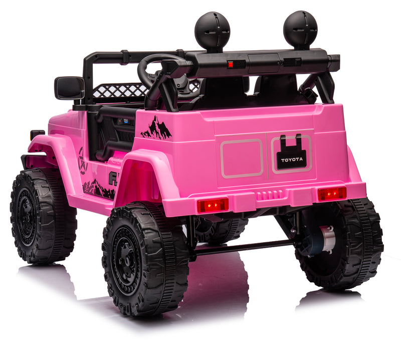 Macchina Elettrica per Bambini 12V Toyota Cruiser Rosa-3