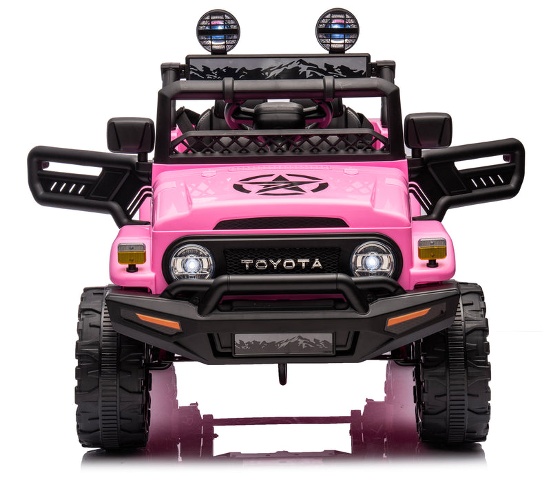 Macchina Elettrica per Bambini 12V Toyota Cruiser Rosa-4