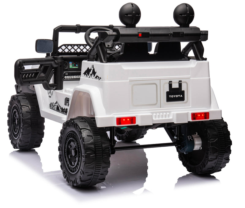 Macchina Elettrica per Bambini 12V Toyota Cruiser Bianca-3