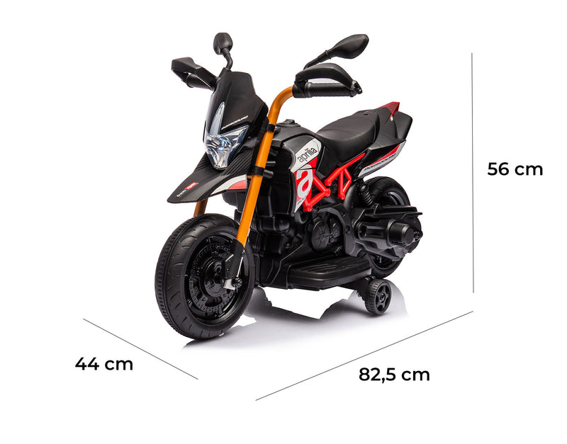 Moto Elettrica per Bambini 6V Aprilia Dorsoduro Small Nera-5