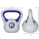 Kettlebell per Allenamento 6 Kg Base Piatta in PU e Sabbia Viola-3