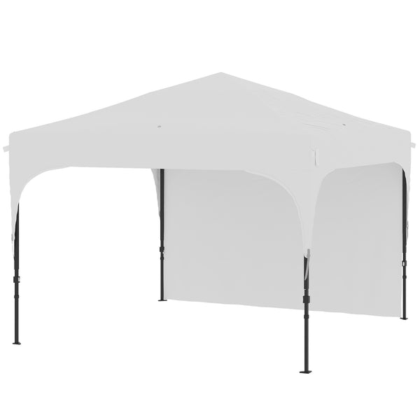 Gazebo da Giardino  ad Altezza Regolabile su 3 Livelli 3x3m in Poliestere e Acciaio Bianco online