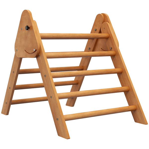 Triangolo da Arrampicata Pieghevole per Bambini 90x64x70 cm in Legno di Faggio Marrone chiaro sconto