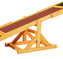 Altalena Basculante per Allenamento Agility Cani Antiscivolo 180x30x30 cm in Legno di Abete Marrone e Verde-8