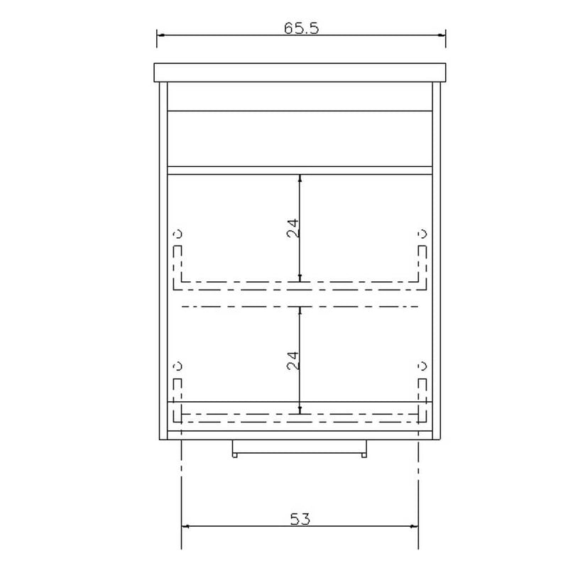 Mobile Lavatoio 65,5x50,5x87 cm 2 Cassetti Montegrappa Novella Dipiù Bianco-6