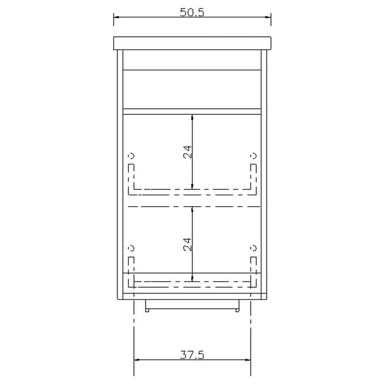 Mobile Lavatoio Sospeso 50,5x50,5x56 cm 1 Cassetto Montegrappa Novella Dipiù Antracite-6