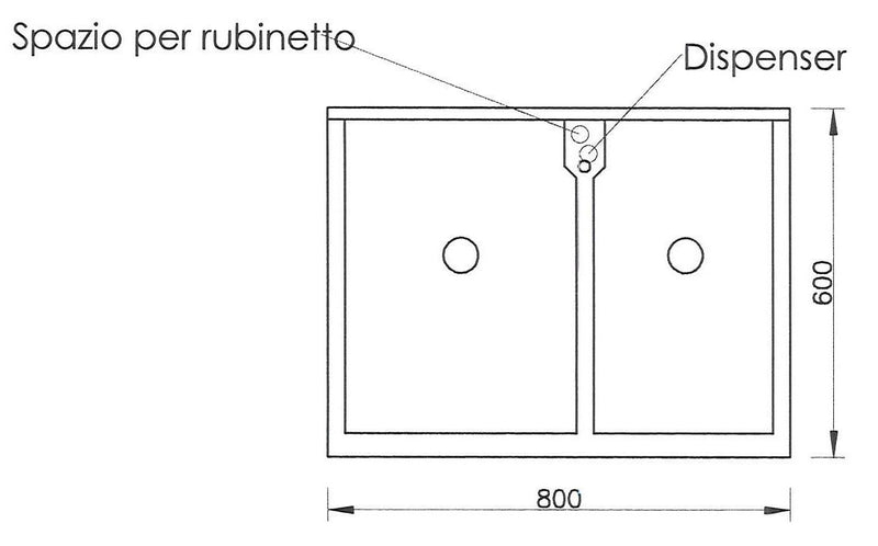 Mobile Lavatoio 80x60x85cm 2 Ante 2 Vasche Asse in Legno Montegrappa Marella Bianco-6