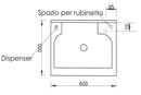 Mobile Lavatoio 60x50x85cm 2 Ante Asse in Legno Montegrappa Edilla Bianco-4