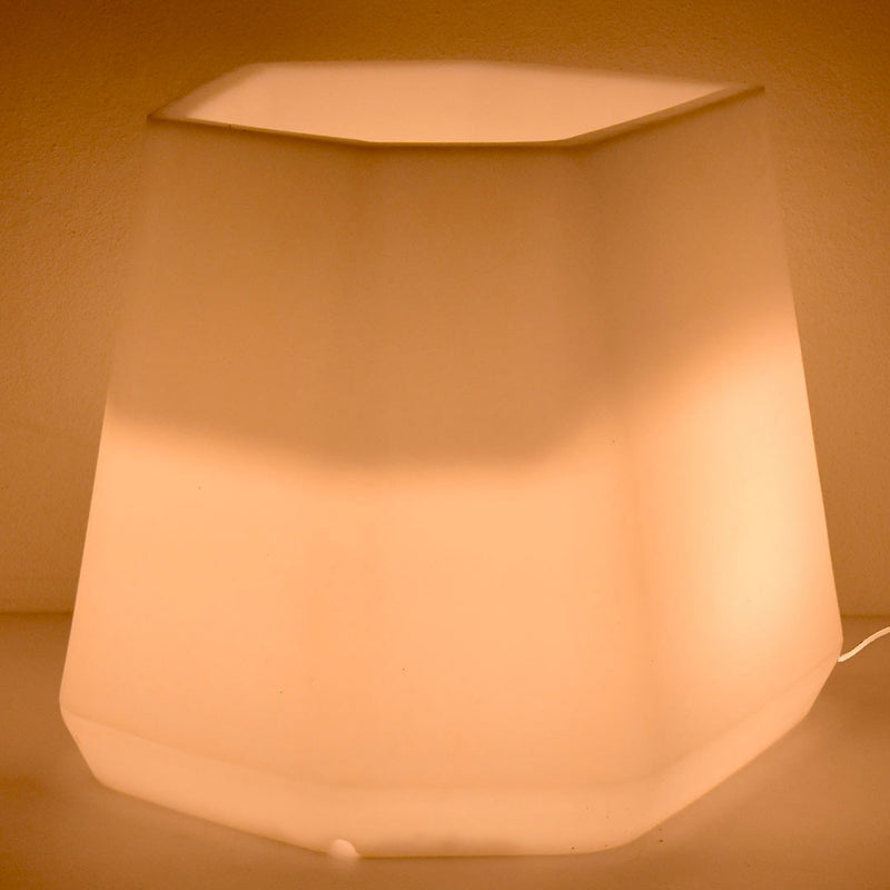 Vaso Luminoso da Giardino a LED 56x49x43 cm in Resina 5W Magnolia Bianco Caldo-3