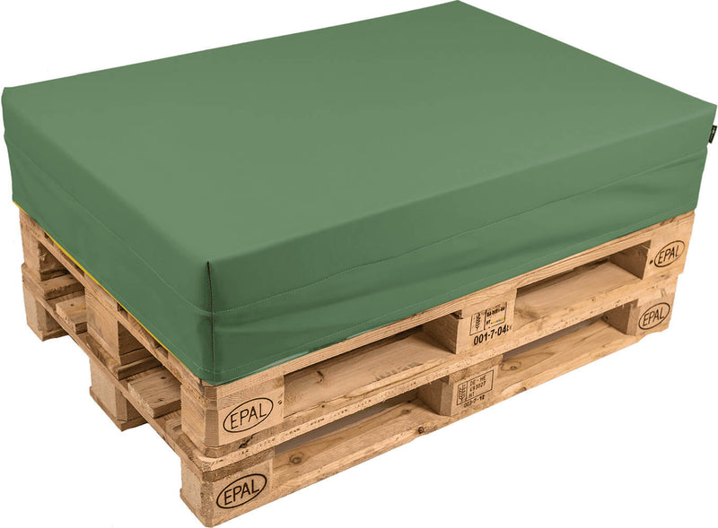 Cuscino per Pallet 120x80cm in Tessuto Pomodone Verdone-1