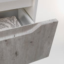 Mobile Bagno Sospeso 60 cm in Legno TFT Belsk Bianco e Cemento-3