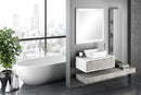 Mobile Bagno Sospeso 120 cm in Legno TFT Belsk Bianco e Cemento-4