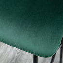 Set 4 Sgabelli Alti con Poggiapiedi 40x45,5x94 cm in Poliestere Vellutato Verde e Nero-8