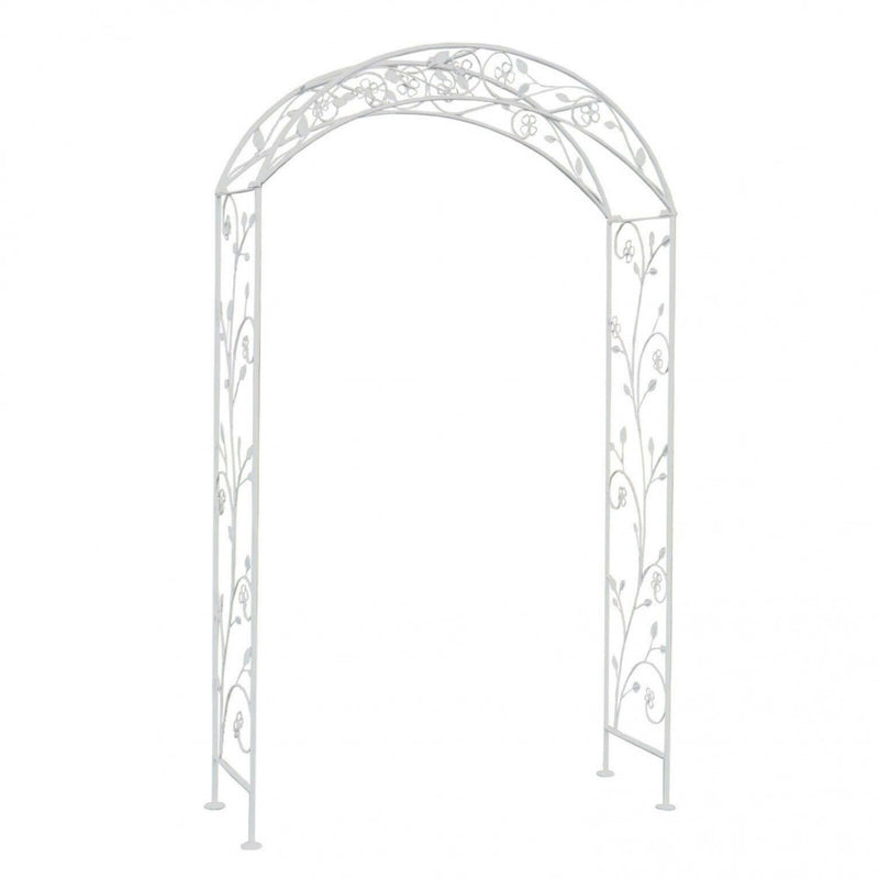 Arco da Giardino 135x47,5x230 h cm in Acciaio Bianco-1