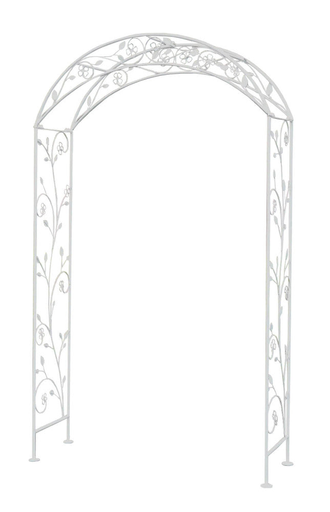 Arco da Giardino 135x47,5x230 h cm in Acciaio Bianco-2