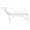 Chaise Longue Josephine Bianco Antico 156x43x84 h cm in Acciaio Bianco-2