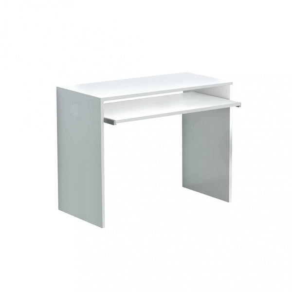 prezzo Perry White PC Stand Desk 90 x 45 x 74 h cm aus weißer Bilaminat-Spanplatte