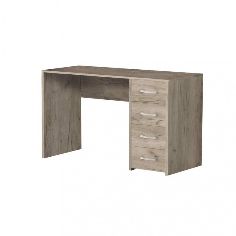 Scrivania Porta Pc Topaz Olmo 120x50x74 h cm in Truciolare bilaminato Rovere grigio-1