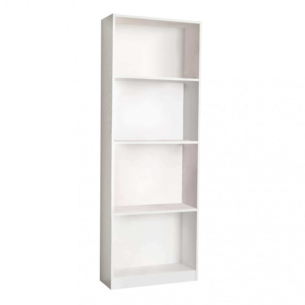 sconto Line Bücherregal 60x24x170 h cm aus weißer Bilaminat-Spanplatte