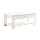 Tavolino Salotto Myrto 110x60x44 h cm in Truciolare bilaminato Bianco-1