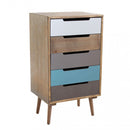 Cassettiera Darwin 45x36,5x81,5 h cm in Legno Multicolor-1