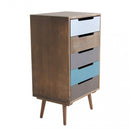 Cassettiera Darwin 45x36,5x81,5 h cm in Legno Multicolor-2