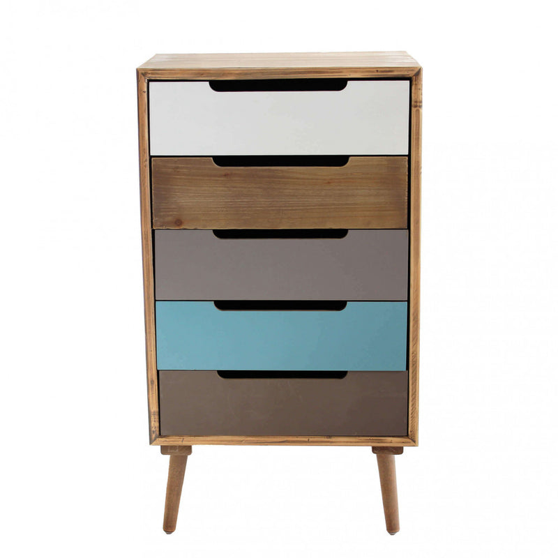 Cassettiera Darwin 45x36,5x81,5 h cm in Legno Multicolor-4