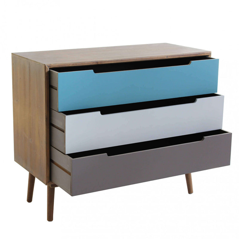 Mobile Brisbane 80x35,5x66,5 h cm in Legno Multicolor-2