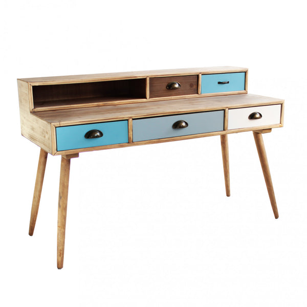 Ajax Schreibtisch 120x50x79 h cm in Multicolor Wood sconto