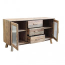 Credenza Dalton 160x48x85 h cm in Pino riciclato Marrone-2