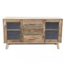 Credenza Dalton 160x48x85 h cm in Pino riciclato Marrone-3