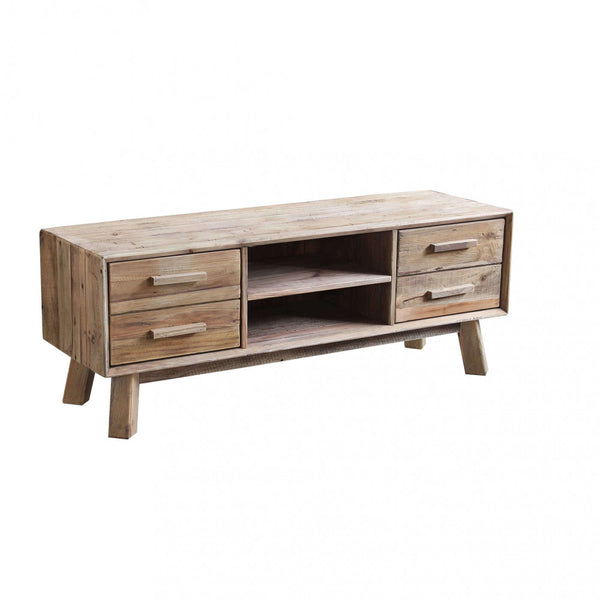 Roger TV-Schrank 130 x 40 x 48 h cm in brauner recycelter Kiefer prezzo