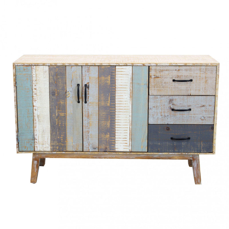 Mobile Felix 126x40x78 h cm in Legno Multicolor-5