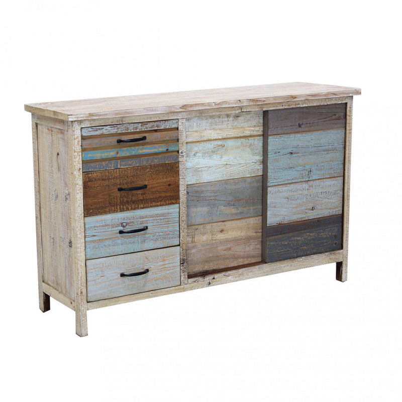 Mobile Harry 140x40x82 h cm in Legno Multicolor-1