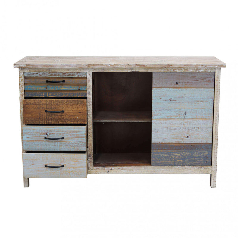 Mobile Harry 140x40x82 h cm in Legno Multicolor-5