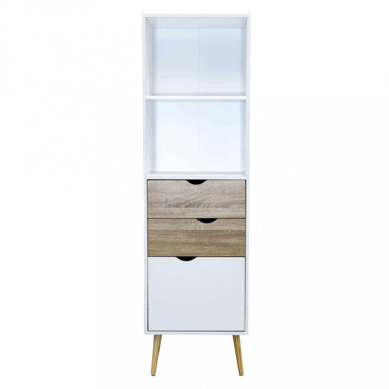 Mobile Sheldon 50x39x171 h cm in Legno Bianco-3