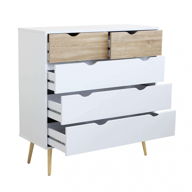 Mobile Wesley 99x39x101 h cm in Legno Bianco-2