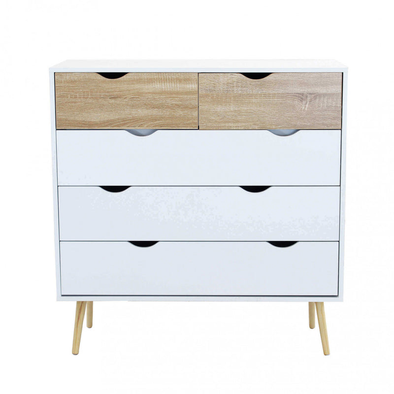 Mobile Wesley 99x39x101 h cm in Legno Bianco-3