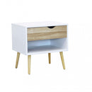 Mobile Benedict 50x39x49.7 h cm in Legno Bianco-1