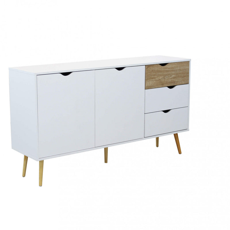 Mobile Bradley 147x39x82 h cm in Legno Bianco-1