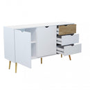 Mobile Bradley 147x39x82 h cm in Legno Bianco-2